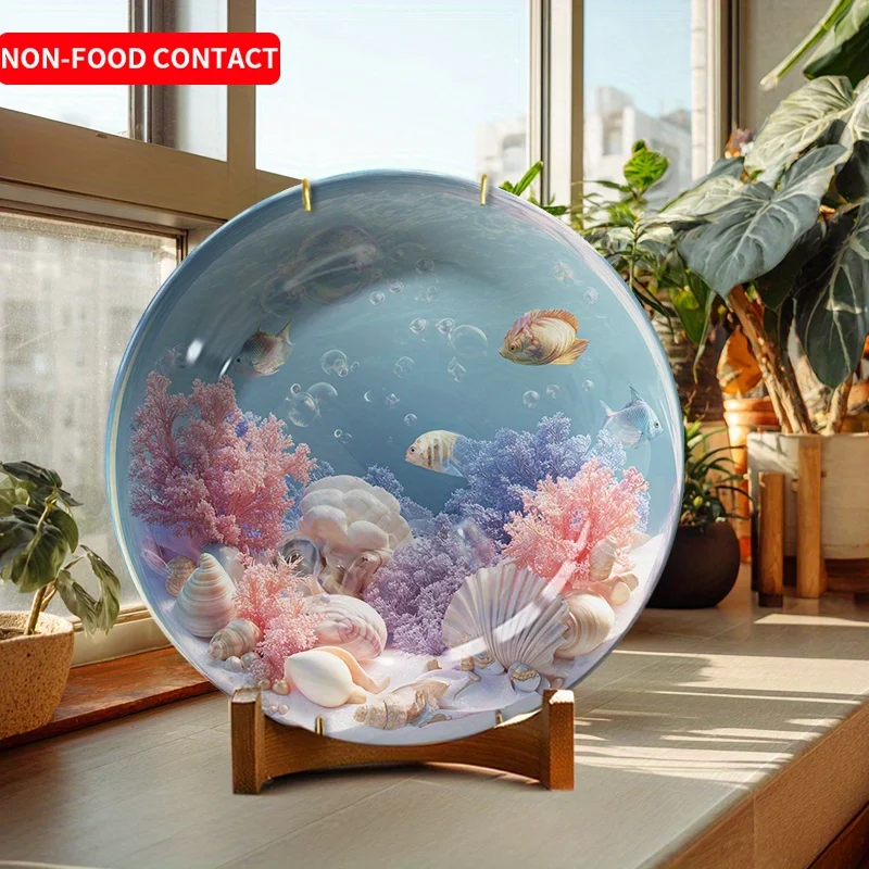 Marine Aquarium Home - طبق حائط سيراميك بتصميم حوض سمك