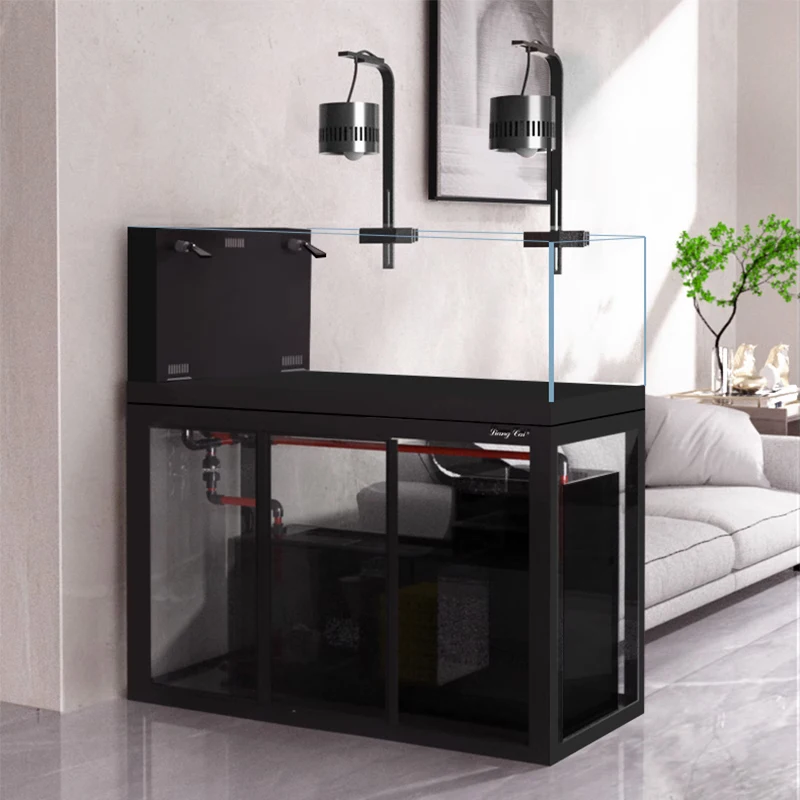 Marine Aquarium Home - حوض أسماك زجاجي بدون إطار للمنزل