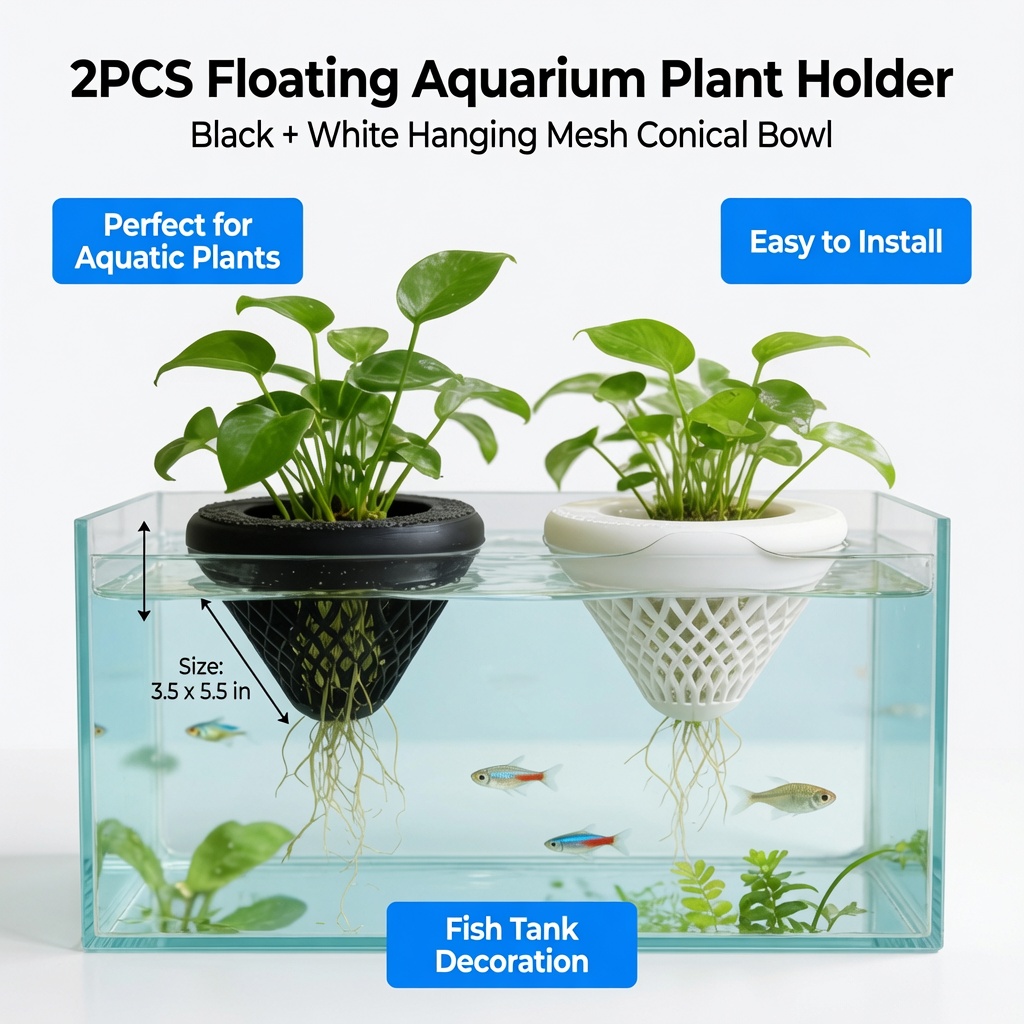قطعتان من حامل النباتات العائم - مراجعة Marine Aquarium All In One وسعره
