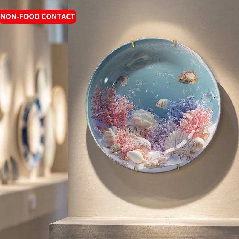 طبق حائط سيراميك بتصميم حوض سم - مراجعة Marine Aquarium Home وسعره
