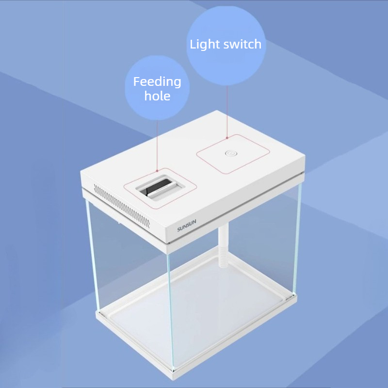 حوض سمك زجاجي للمكتب مع فلتر د - مراجعة Marine Aquarium All In One وسعره