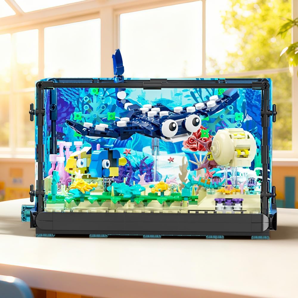 مجموعة بناء حوض السمك - لعبة ح - مراجعة Marine Aquarium Cube وسعره